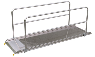 ALUM WALK RAMP W/RAIL HOOK 120 X 38 IN